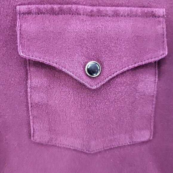Cruel Girl Western Shirt Jr Sz L Large Maroon Pearl Snaps Cowgirl - Picture 5 of 15